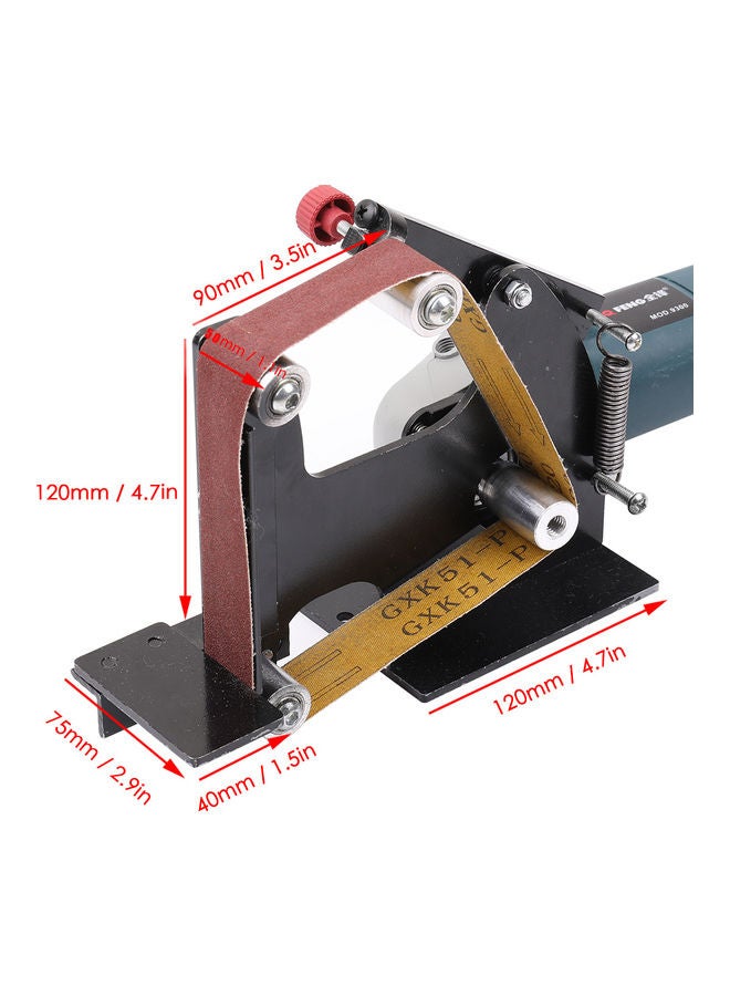 Multifunctional Iron Angle Belt Sander Black/Silver/Red  - Image 3