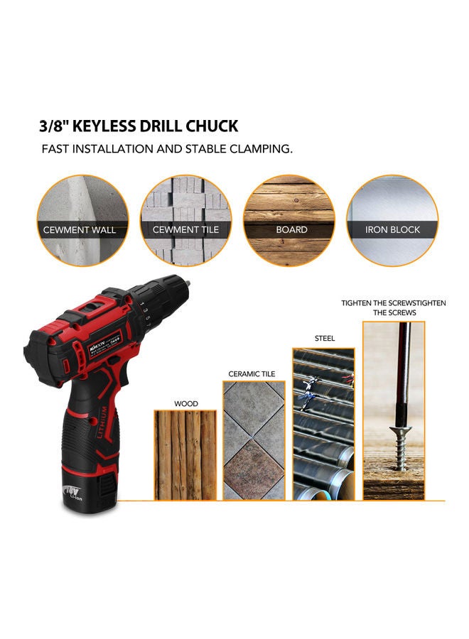 KKmoon Multifunctional Electric Drill Red/Black - Image 3