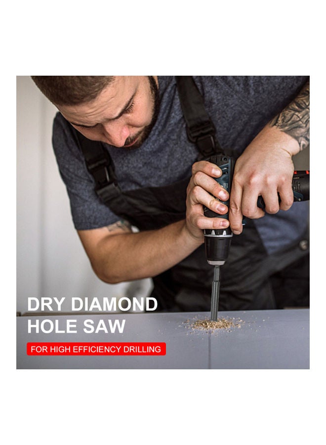 4-Piece Dry Diamond Hole Saw Set Black - Image 4