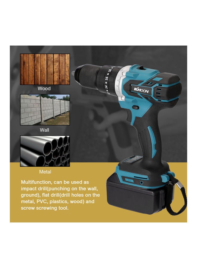 كيه كيه مون طقم مثقاب كهربائي متعدد الوظائف 3 في 1 الأسود / الأزرق - Image 2