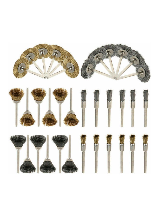 36PCS Steel Wired Brush Multicolour - Image 1