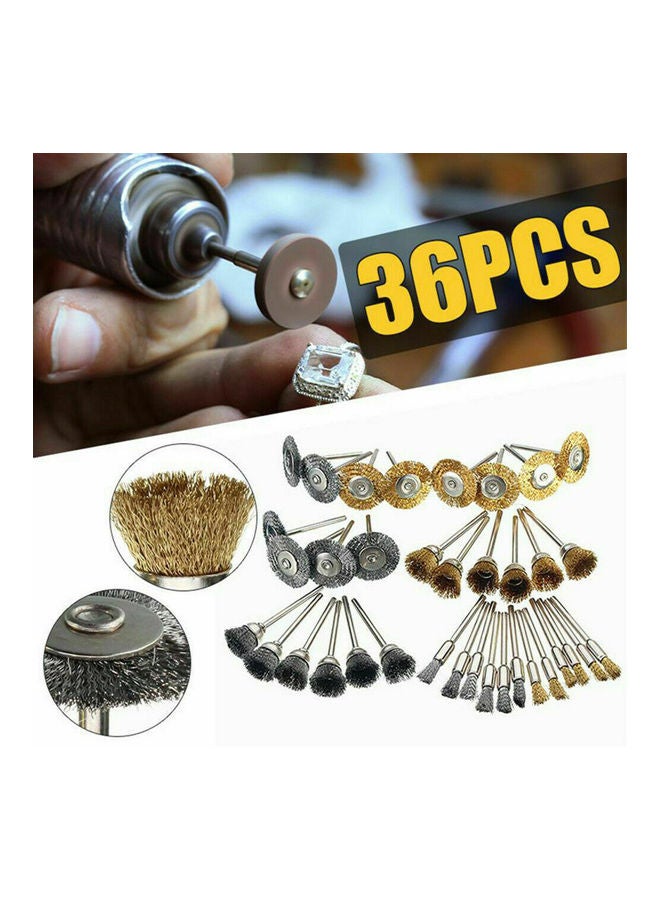 36PCS Steel Wired Brush Multicolour - Image 4