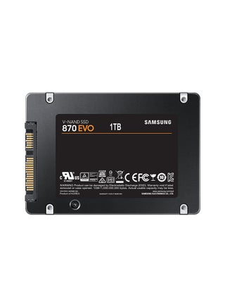 1TB 870 EVO 2.5 Inch SATA III Internal SSD, Up to 560 MB/s Seq Read & 530 MB/s Seq Write Speed, V-NAND Technology, 1GB LPDDR4 Cache, MKX Controller, 1.5 M Hrs. MTBF, Black | MZ-77E1 1 TB - v1625729081/N46008120A_1