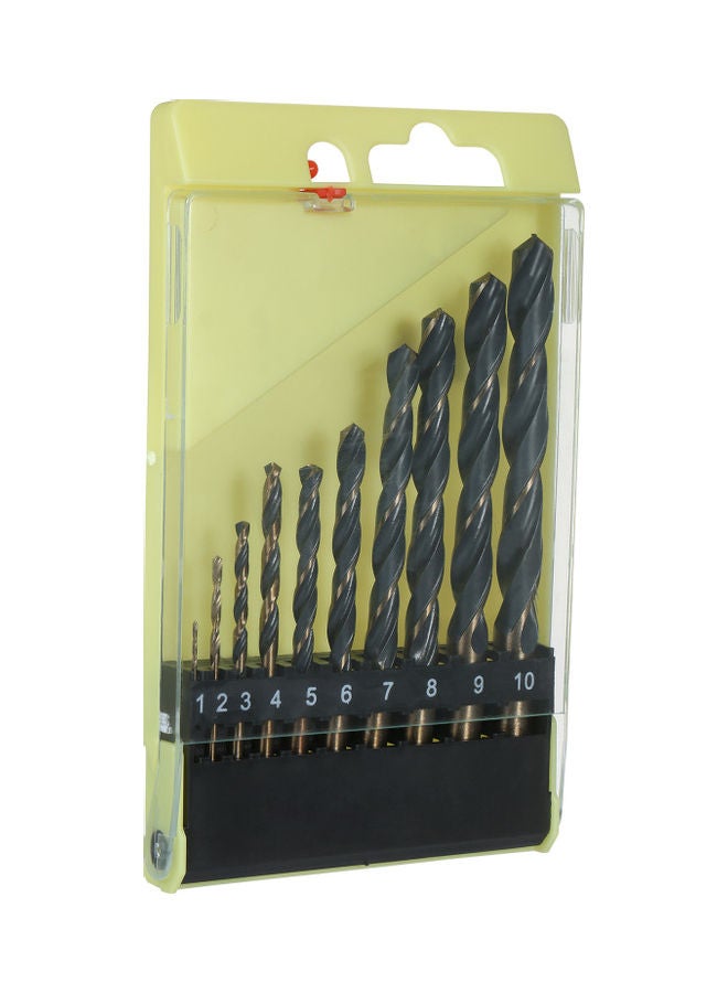 10-Piece High-Speed Steel Drill Bit Multicolour - Image 1