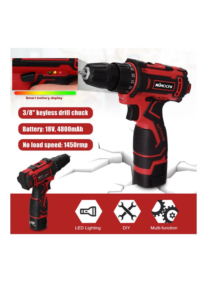 KKmoon Multifunctional Electric Drill Black/Red - Image 2