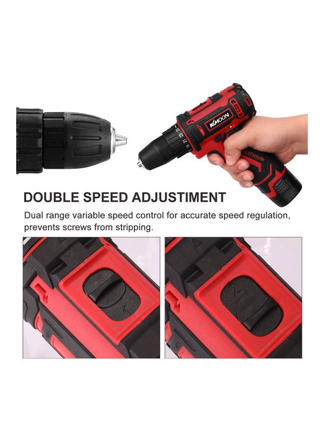 KKmoon Multifunctional Electric Drill Black/Red - Image 4