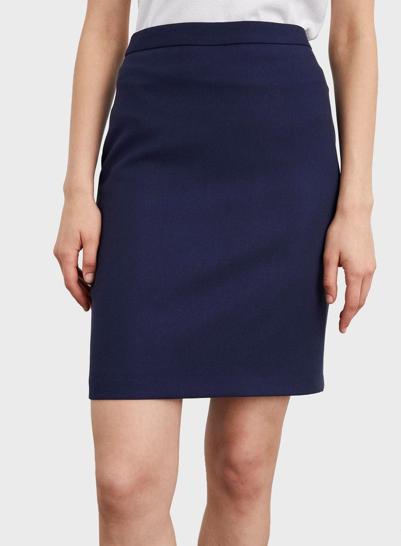 Adl High Waist Mini Skirt Navy - Image 4