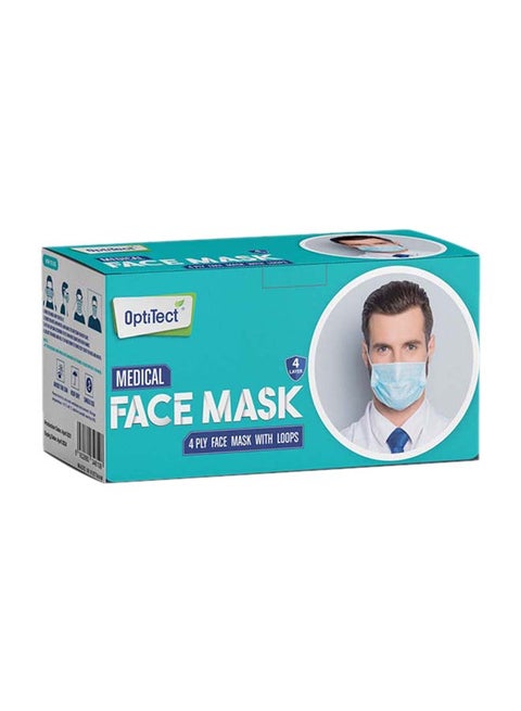Pack of 50 4-Layer Disposable Medical Face Mask