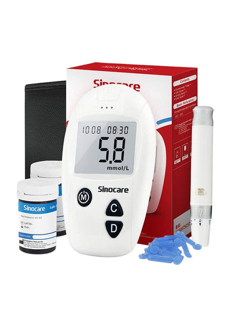 Safe Accu Blood Glucose Monitoring System With 50 Test Strips and Lancets