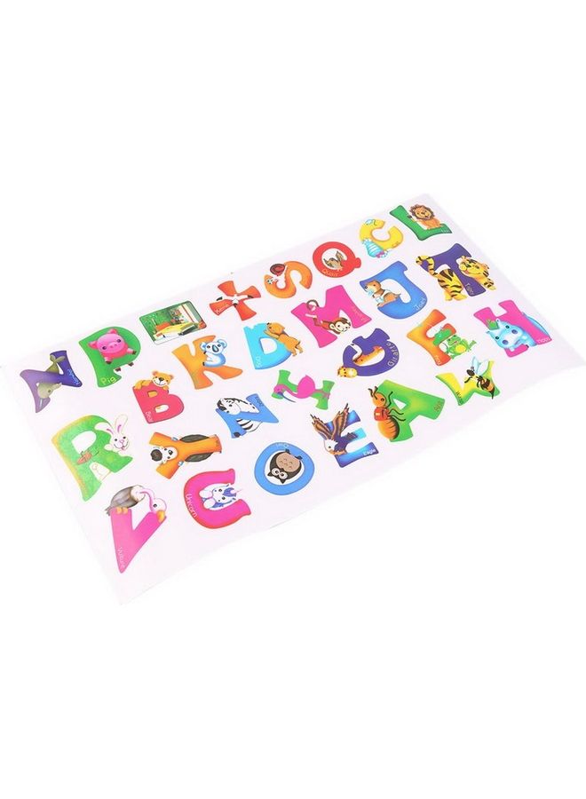Cartoon Animal Alphabet Letter Wall Sticker Multicolour - Image 2
