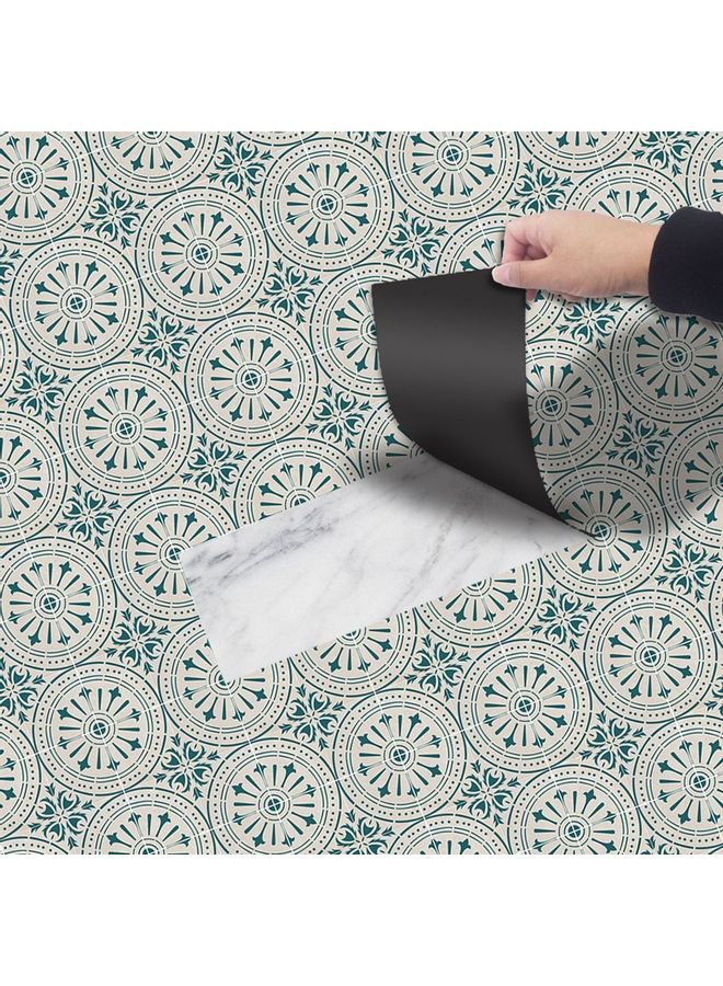 Self Adhesive Floor Sticker Green/Beige
