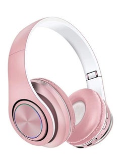 Over-Ear Wireless Bluetooth Headphones Set Pink