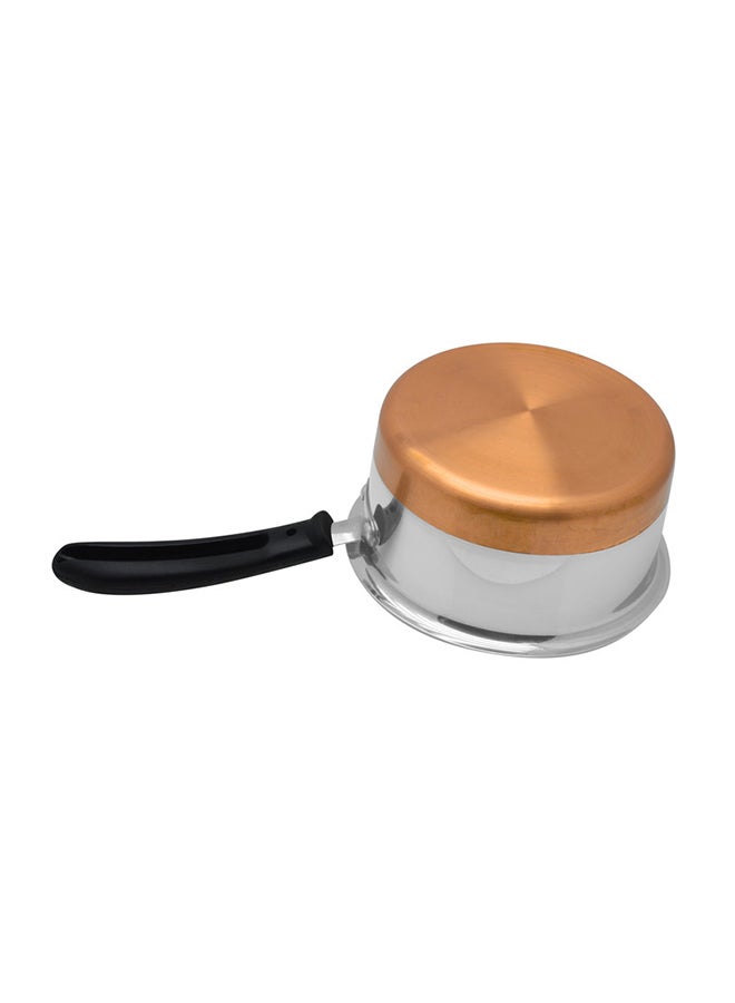 RAJ - Copper Bottom Saucepan With Lid Brown/Silver 16cm - Image 1