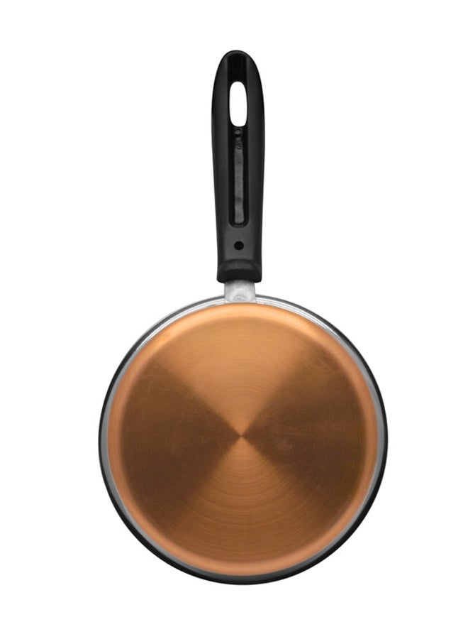 RAJ - Copper Bottom Saucepan With Lid Brown/Silver 16cm - Image 1