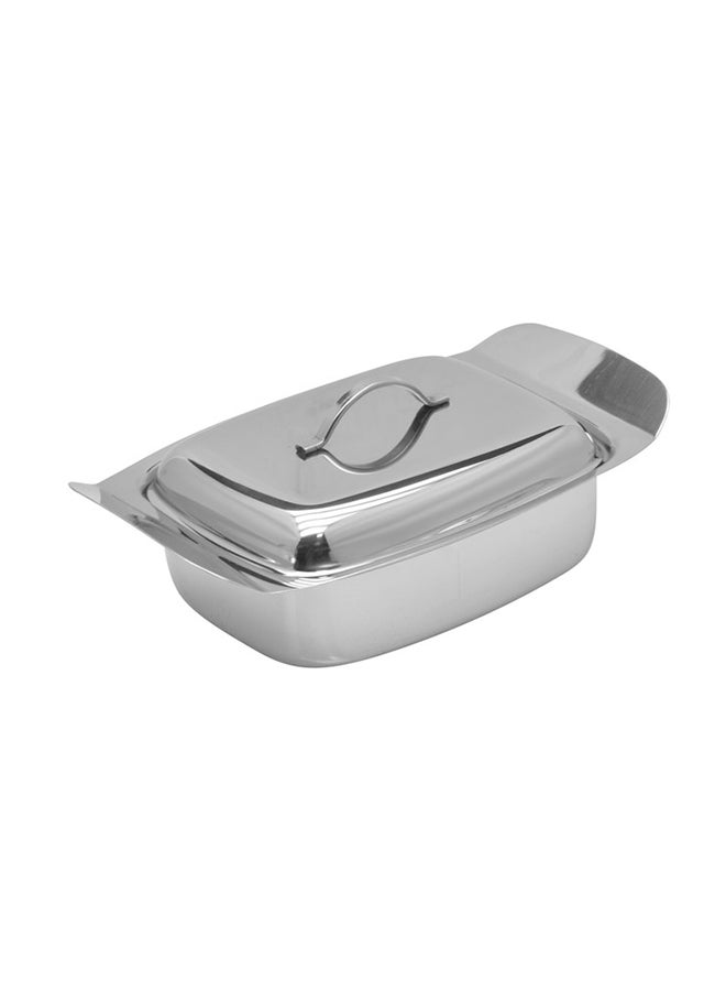 RAJ Stainless Steel Butter Dish Silver 12x5x19cm  - Image 2