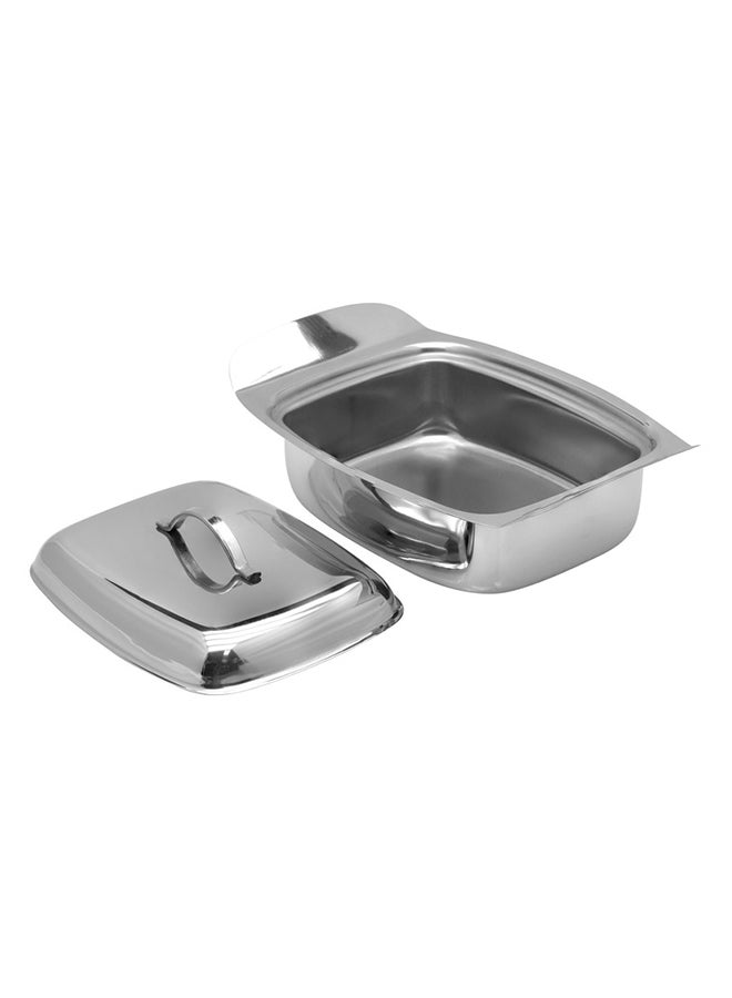 RAJ Stainless Steel Butter Dish Silver 12x5x19cm  - Image 3