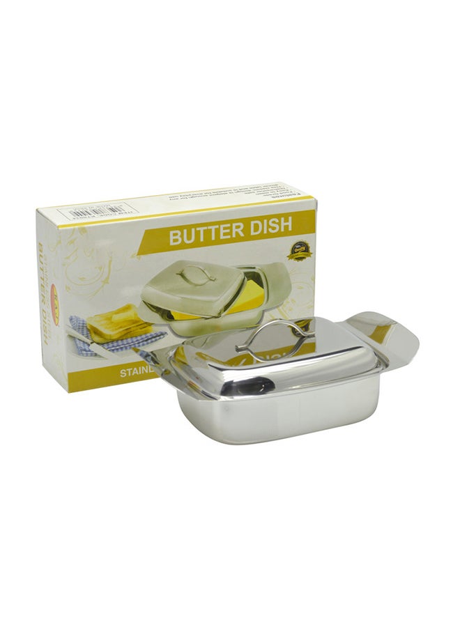 RAJ Stainless Steel Butter Dish Silver 12x5x19cm  - Image 4