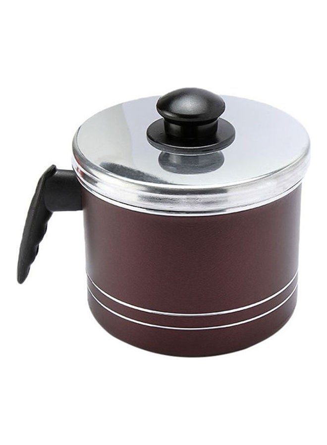 Teflon Milk Pot with Handle and Lid Dark Red 14cm - v1625734201/N48970179A_1