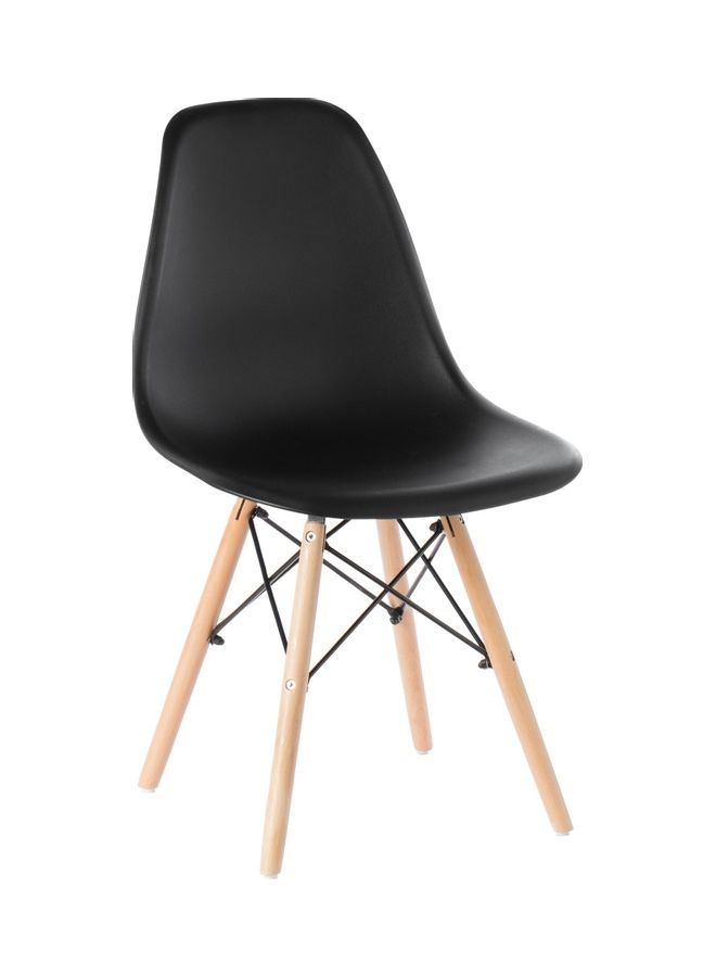 Generic Dining Chair with Wood Legs Black  - Image 2