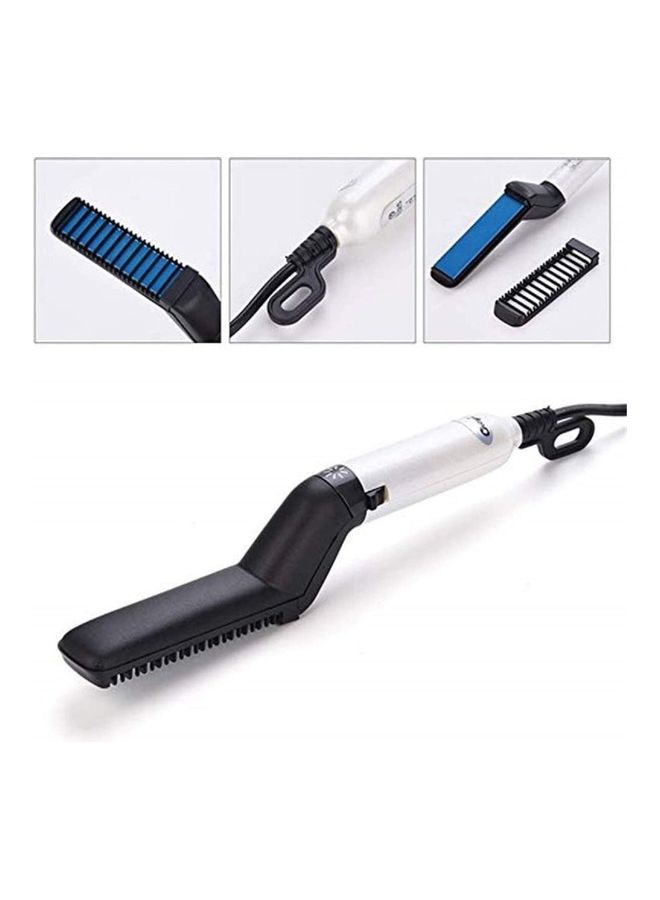 صن شاين مشط كهربائي لتصفيف وفرد اللحية أبيض/ أسود - Image 4