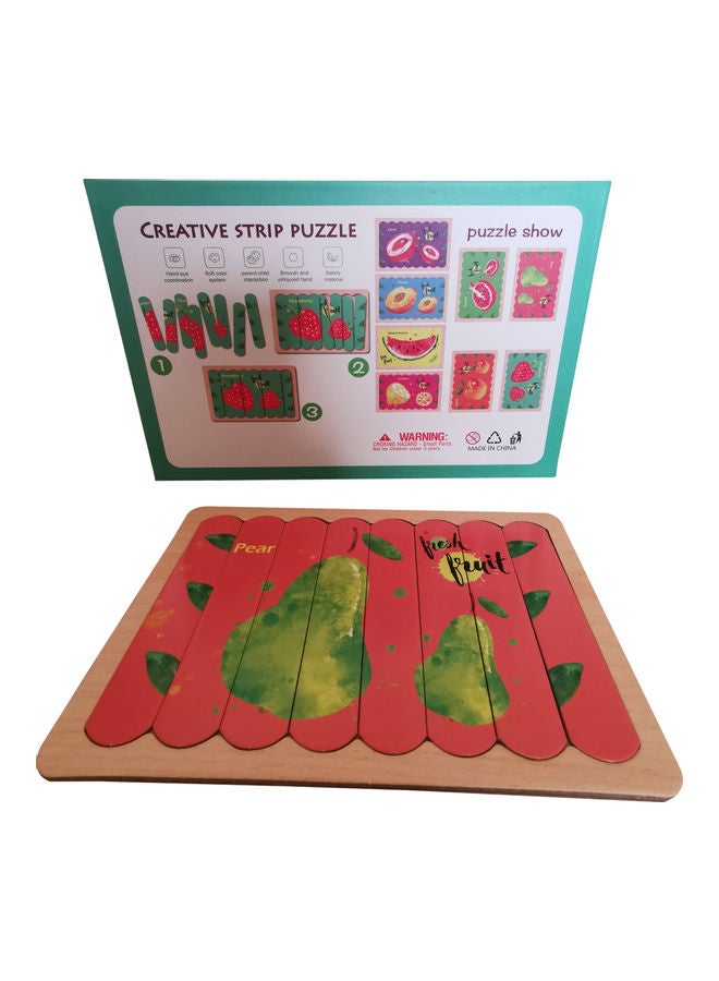 Creative Wooden Double-Sided Strip Puzzle Story Toy - Image 3