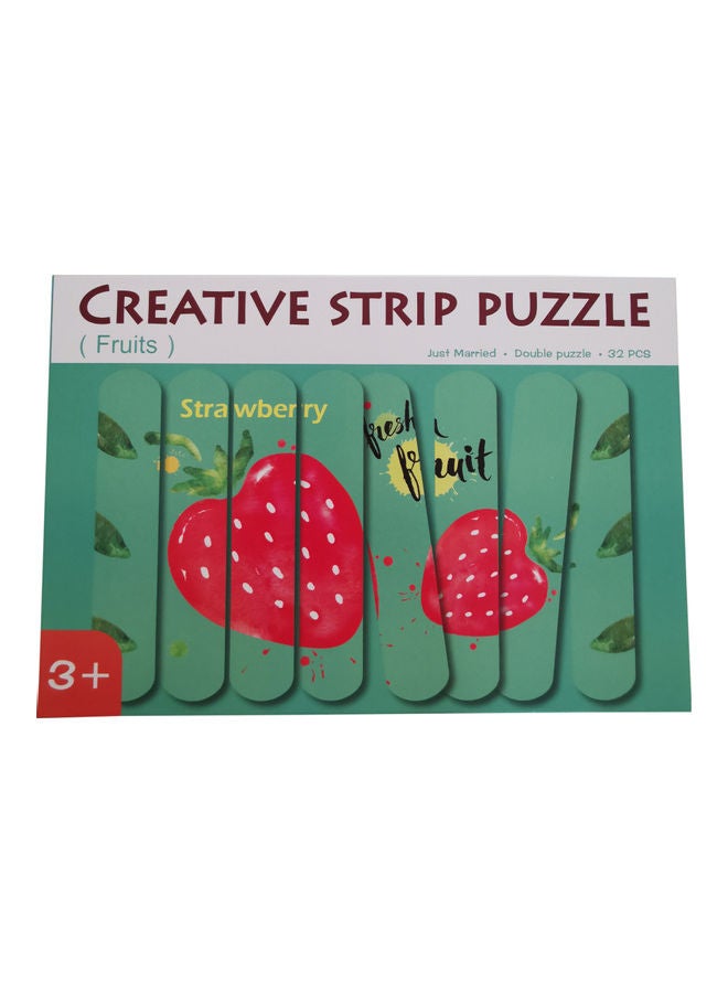 Creative Wooden Double-Sided Strip Puzzle Story Toy - Image 2