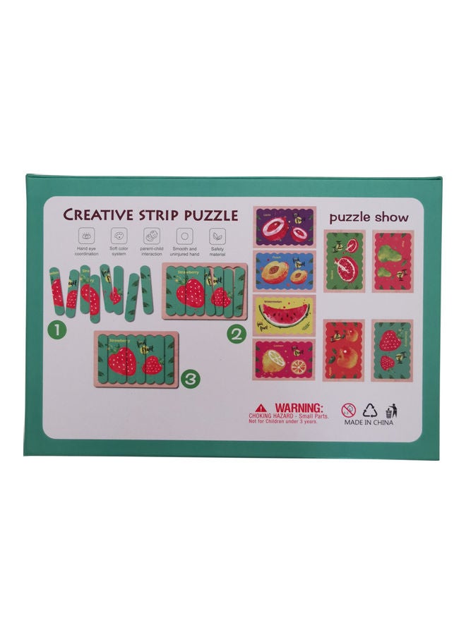 Creative Wooden Double-Sided Strip Puzzle Story Toy - Image 5