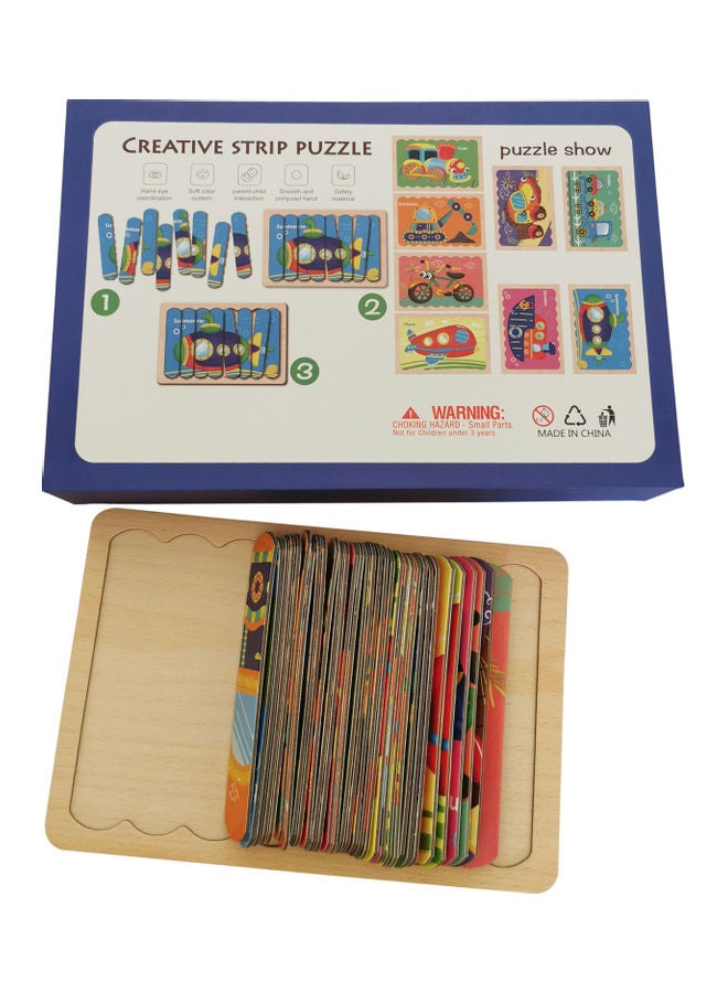 لعبة أحجية بتصميم مُبتكر مصنوع من الخشب بوجهين في صورة قصة - Image 3