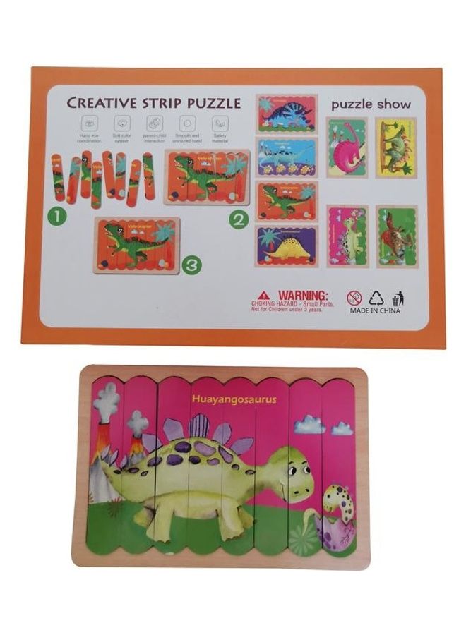 Wooden Creative Double-Sided Strip Puzzle Story Toy - Image 2