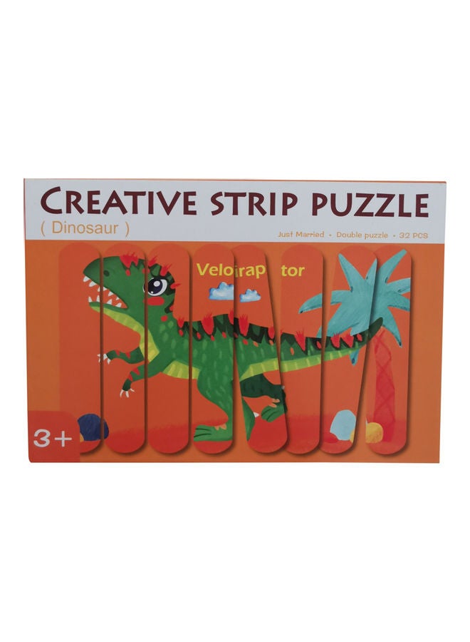 Wooden Creative Double-Sided Strip Puzzle Story Toy - Image 4