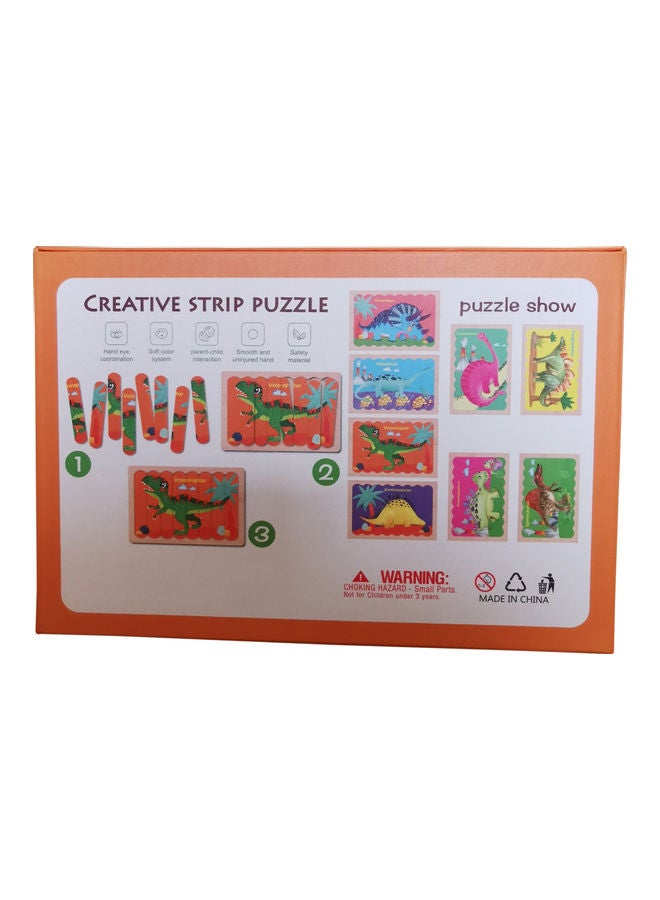 Wooden Creative Double-Sided Strip Puzzle Story Toy - Image 5
