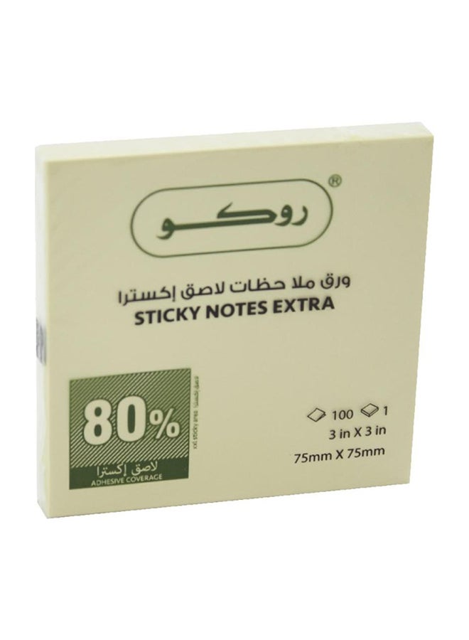 ورق ملاحظات ذاتي اللصق كامل أصفر