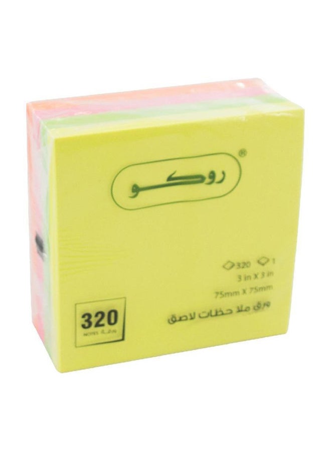 Neon Standard Self Sticky Notes Multicolour