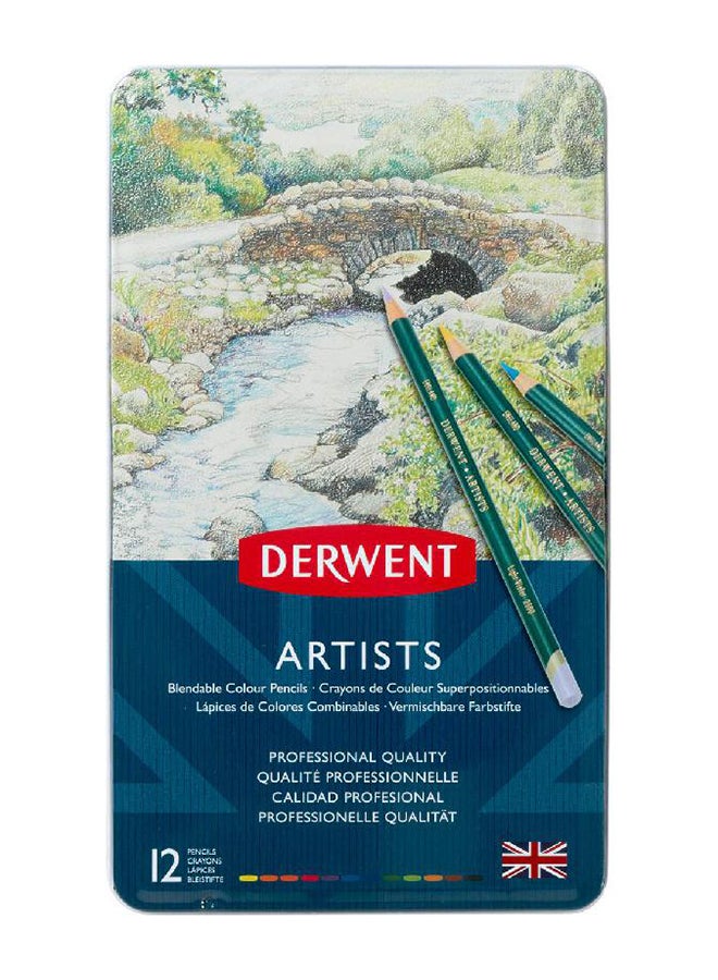 Derwent 12 Artists Colour Pencil Multicolour - Image 2