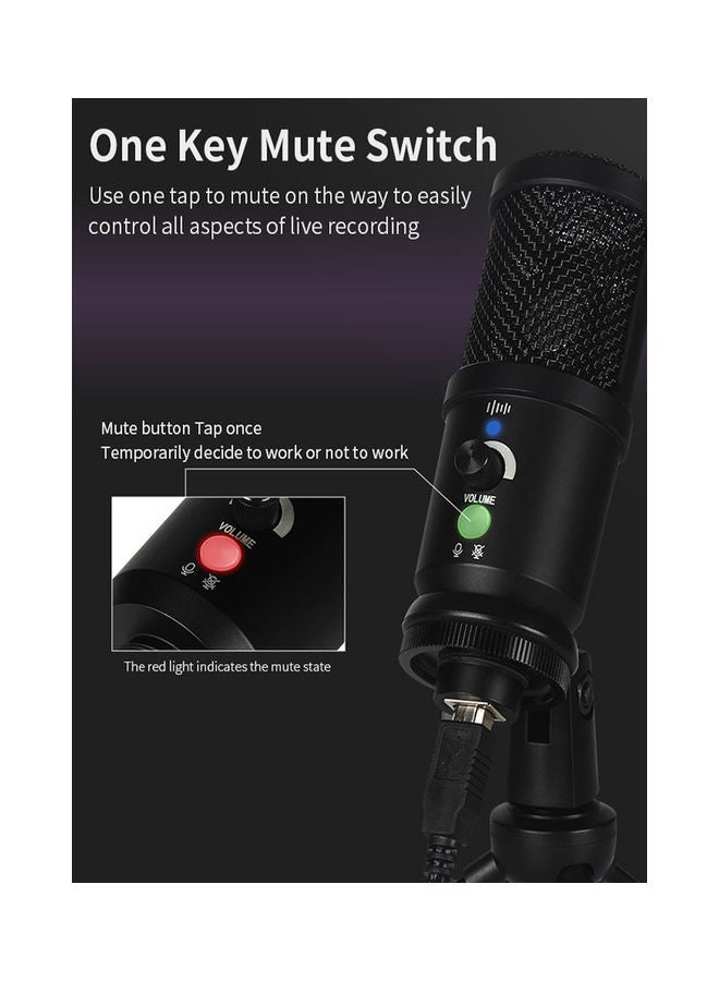 Arabest Gaming Recording USB Studio Condenser Microphone with Stand - Image 3