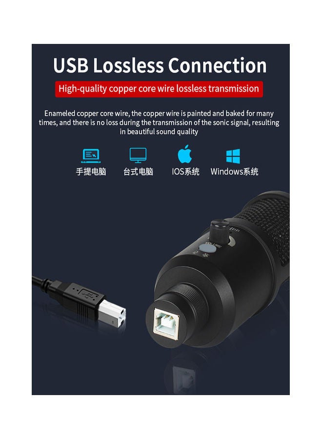 Arabest Gaming Recording USB Studio Condenser Microphone with Stand - Image 4