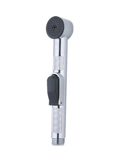Single Lever Hand Held Toilet Sprayer, Solid Brass Construction,  Durable High Quality Ceramic Cartridge,Wall Mounted - Two Tap Hole,  Suitable Water Pressure Silver 18x19x6cm