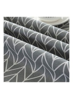 Alfa.life Round Stripe Table Cover Cotton GreylWhite 150cm  - Image 3
