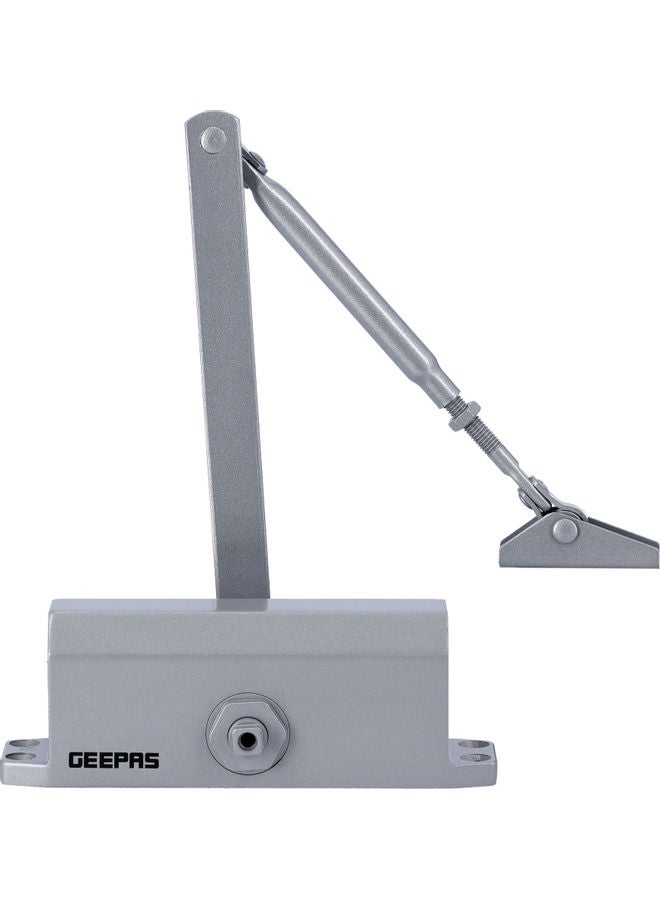 GEEPAS Heavy Duty Door Closure, Leakage Free Door Closure| Durable Material with Hydraulic Working | Max-65 Kg Door for Office, Showrooms, Shops & More Silver  - Image 1