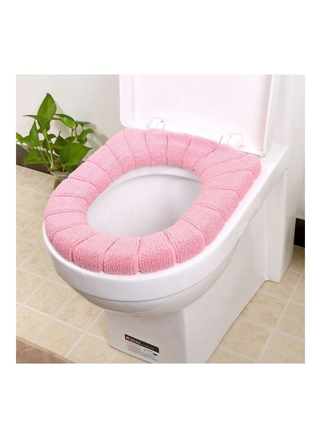 Universal Soft and Fluffy Toilet Seat Cover Pink 31x5x4.5cm 