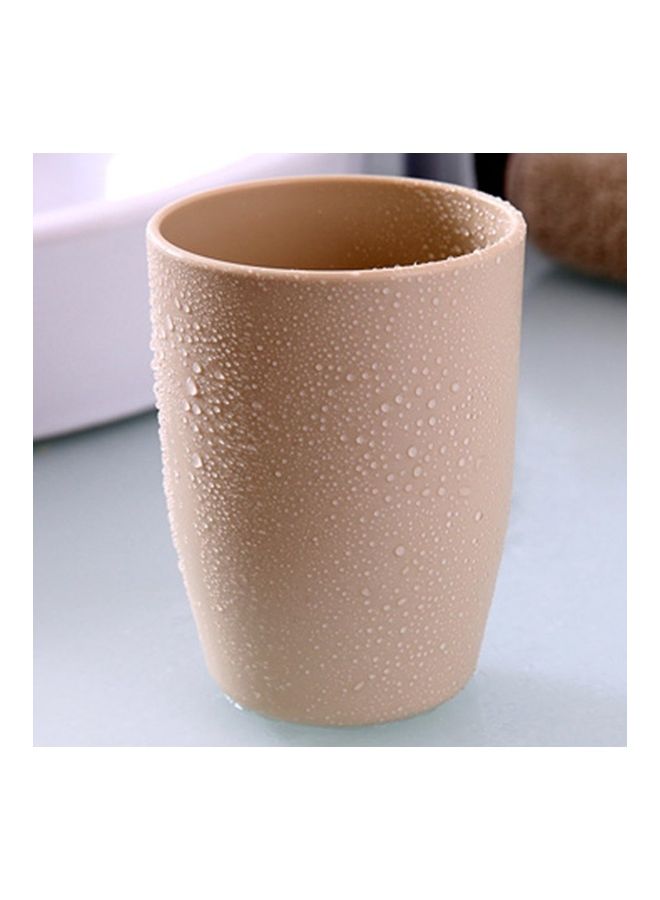 Simple Plastic Toothbrush Holder Beige 11 x 8 x 11cm
