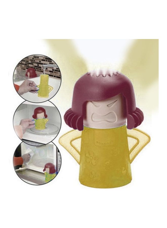 Household Plastic Microwave Oven Steam Cleaner Yellow - Image 1