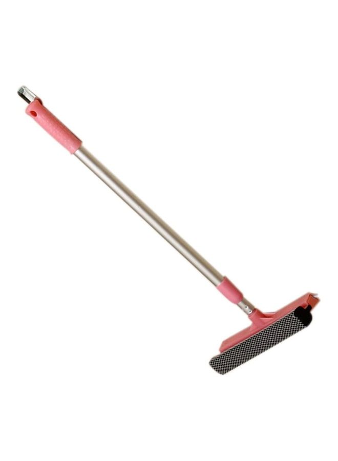 فرشاة لتنظيف الزجاج مزدوجة الجوانب وقابلة للفك وردي-فضي - Image 1