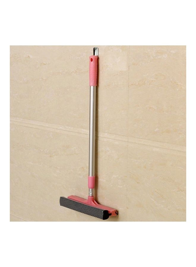 فرشاة لتنظيف الزجاج مزدوجة الجوانب وقابلة للفك وردي-فضي - Image 2