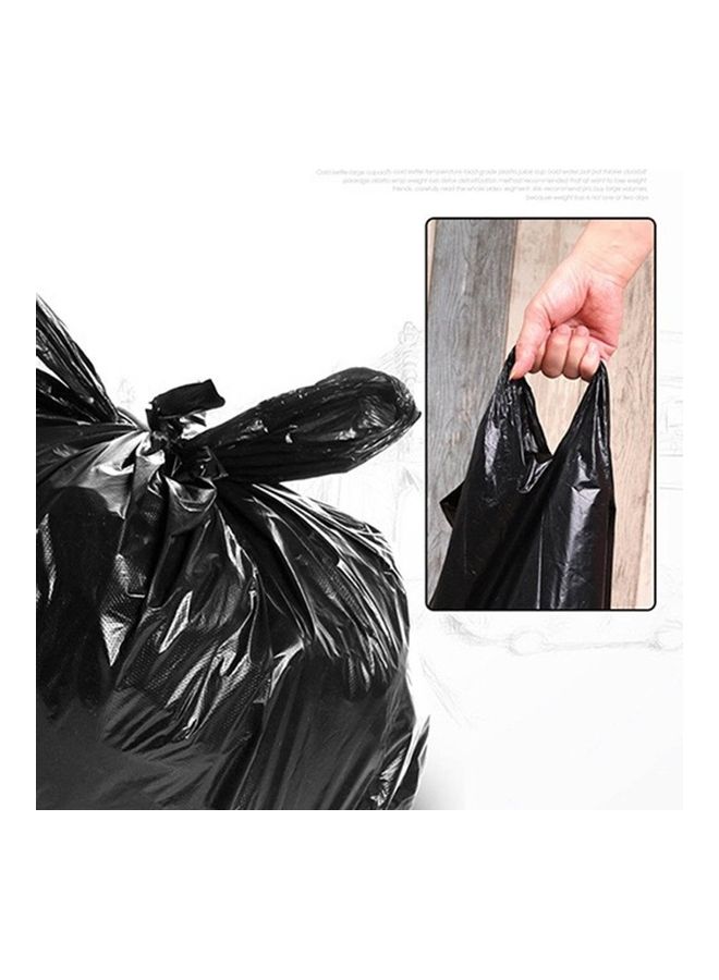 50-Piece Vest-style Thicken Disposable Plastic Garbage Bag Black - Image 1