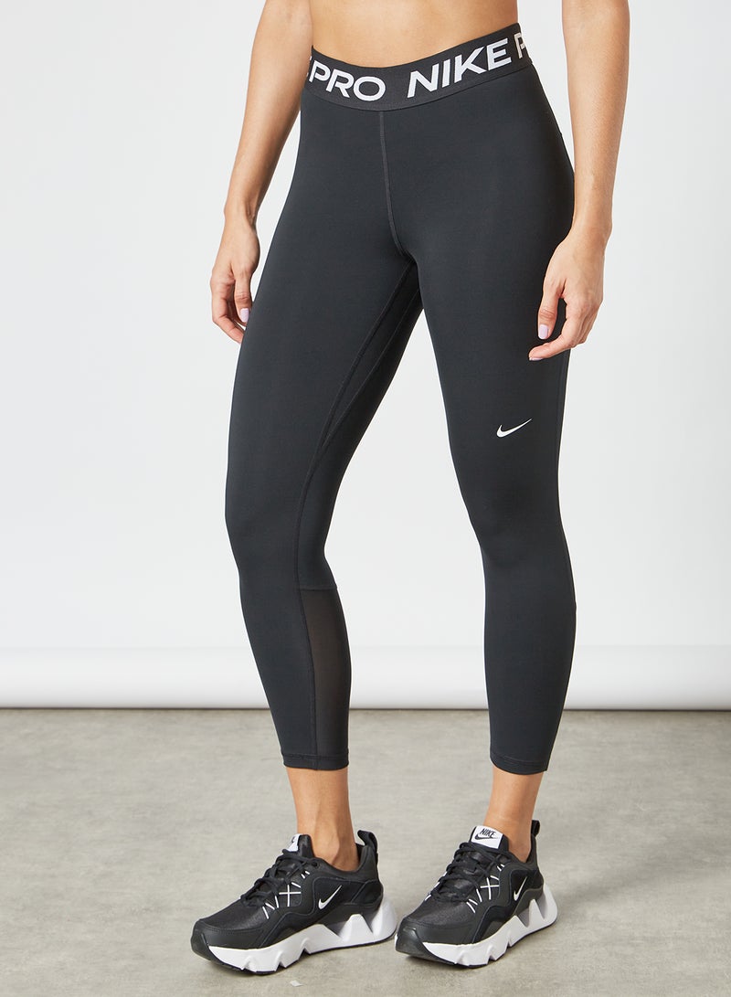 Nike Pro 365 Mid-Rise Crop Training Leggings Black  - Image 1