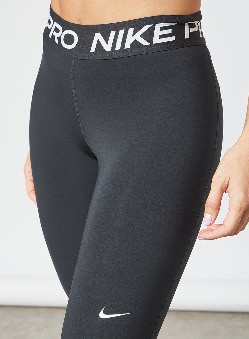 Nike Pro 365 Mid-Rise Crop Training Leggings Black  - Image 3