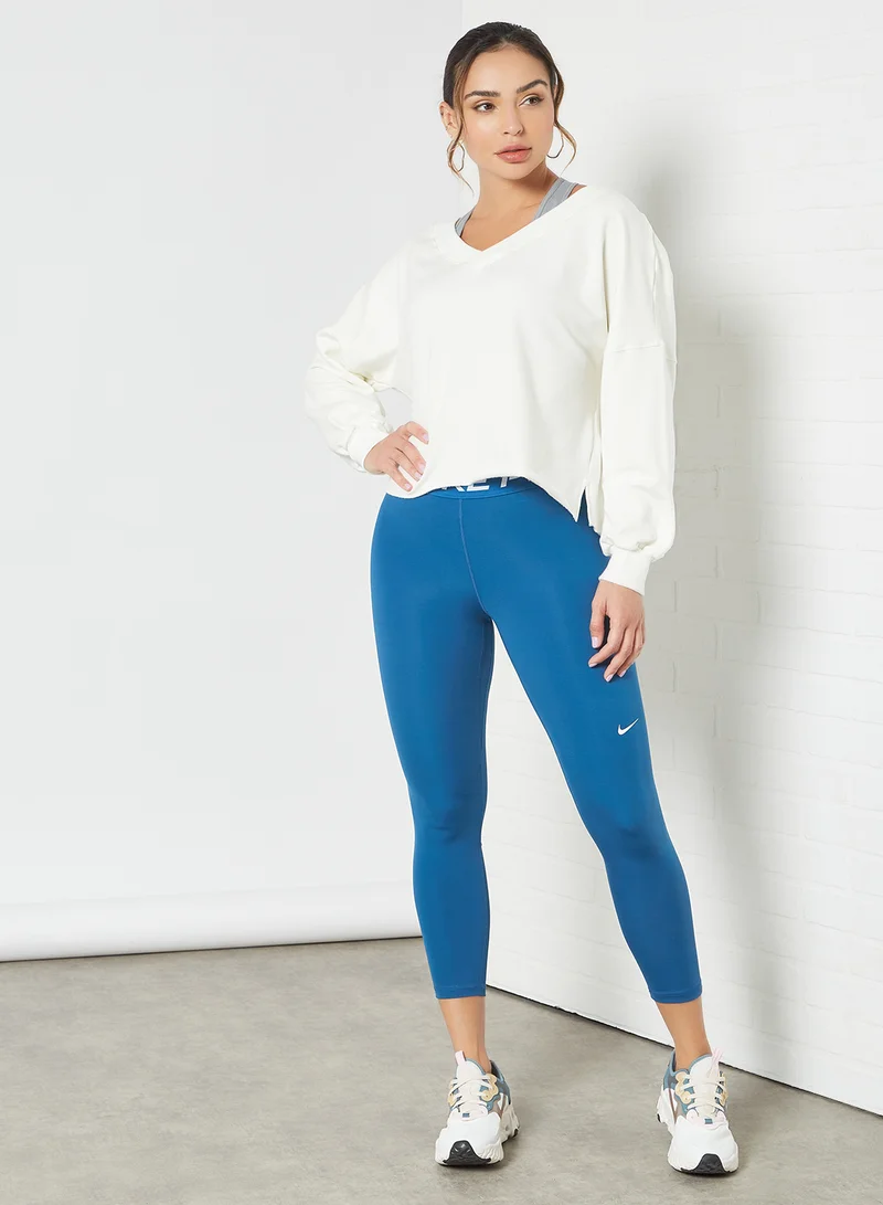 Nike Fleece V-Neck Sweatshirt White