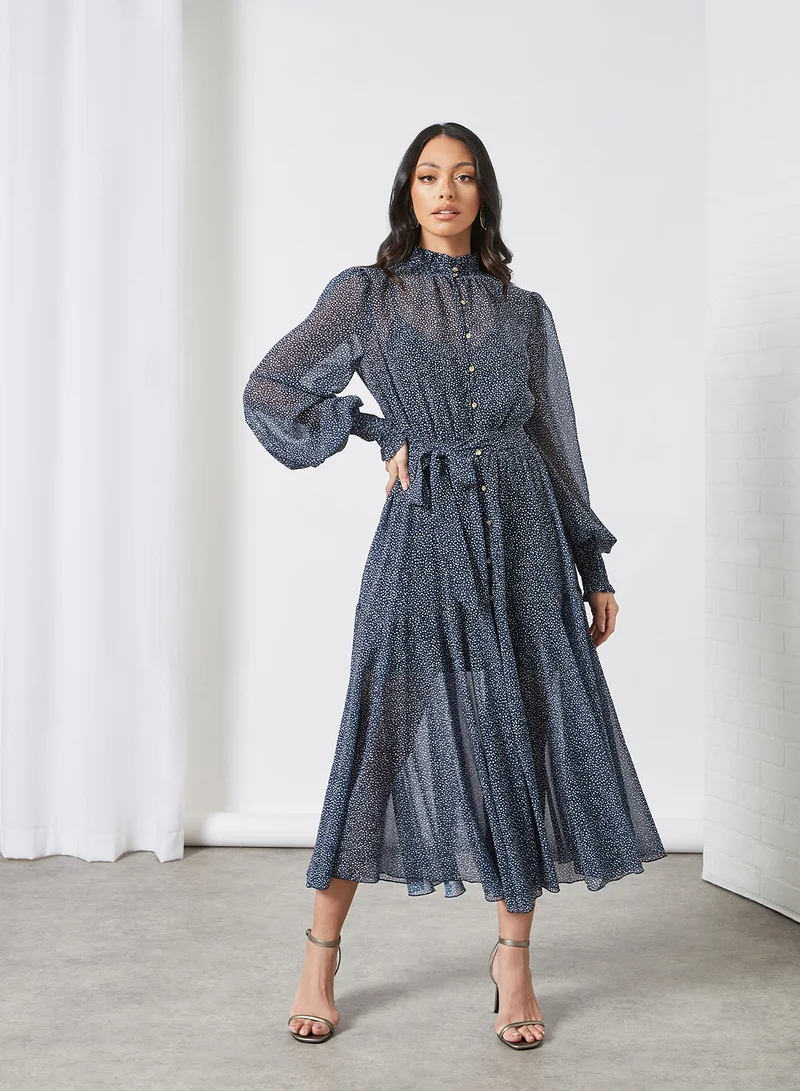 Keepsake Floral Print Midi Dress Multicolour