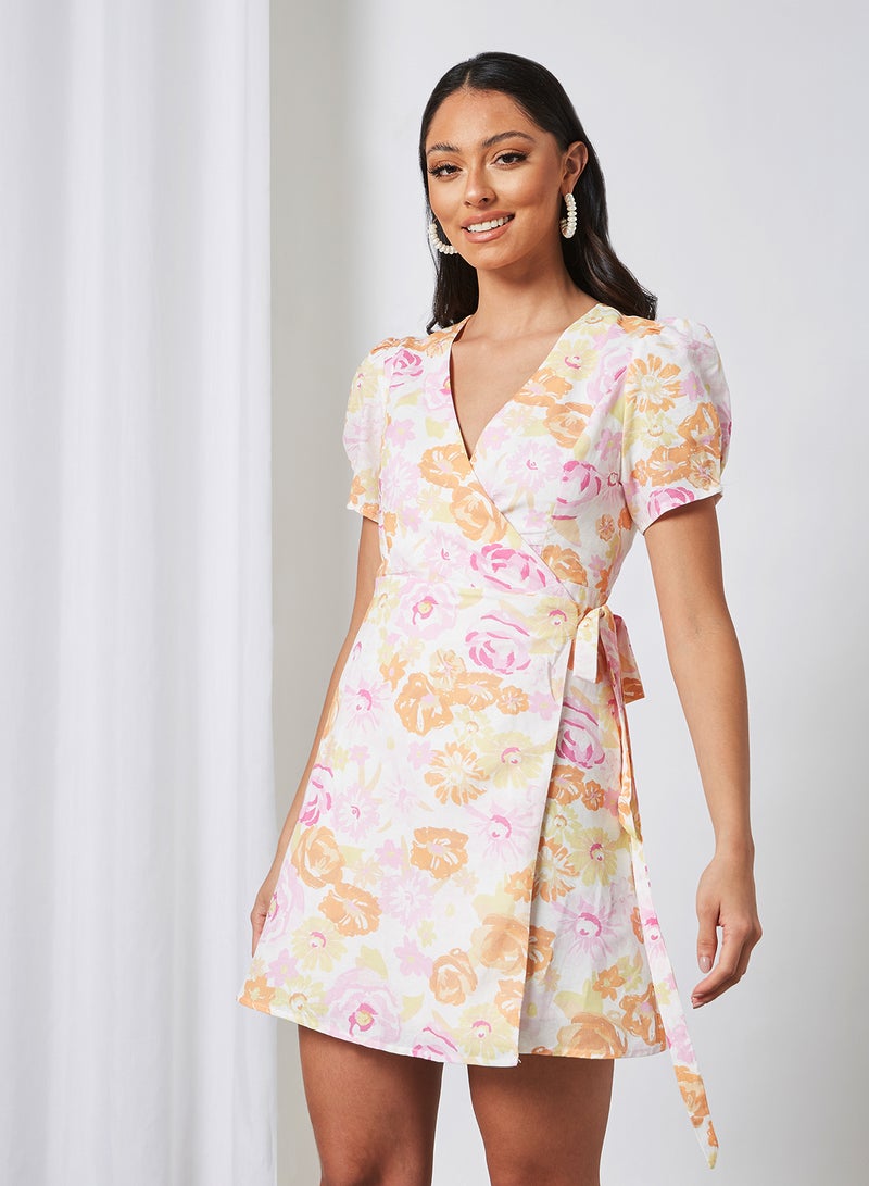 Charlie Holiday. Floral Print Wrap Dress Multicolour  - Image 1